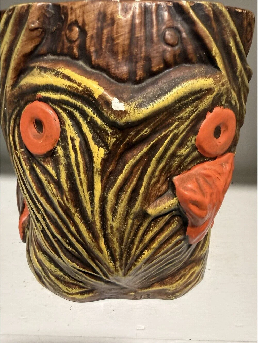 Vintage Happy Hobo #213 California Originals clown Scary ceramic cookie jar